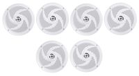 (6) Rockville RSM65W 6.5" 960 Watt Waterproof Shallow Slim Marine Boat Speakers