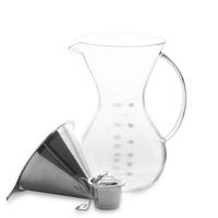 Olivia & Aiden Pour Over Coffee Maker and Tea Infuser w/Glass Carafe (32 oz.) Stainless-Steel Filter Dripper | Precision Brewing at Home, Office, Travel | Stainless Steel Hanging Tea Brewer