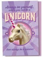 Tree-Free Greetings EcoNotes 12-Count Notecard Set With Envelopes, 4 x 6 Inches, Always Be Yourself Themed Unicorn Art (56163)