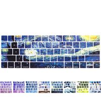 YMIX MacBook Keyboard Cover - Washable Silicone Keyboard Cover for MacBook Pro 13 (A1706) & Pro 15 (A1707) with Touch Bar - Van Gogh Starry Night