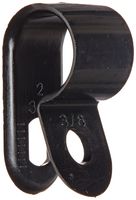 Standard Duty Nylon Cable Clamp, 0.375" Diameter, 0.375" Width, Black