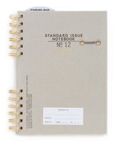 DesignWorks Ink Standard Issue Split Twin-Wire Bound Personal Journal, Taupe