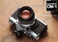 Olympus OM-1 35mm SLR Silver w/ 50mm Zuiko Lens