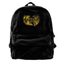 WUHONZS Canvas Backpack Wu Tang Clan Rucksack Gym Hiking Laptop Shoulder Bag Daypack for Men Women