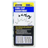390 Piece Nail in Cable Clip Assortment