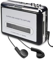 Cassette Player-Cassette Tape to MP3 CD Converter Via USB,Portable Cassette Tape Converter Captures MP3 Audio Music,Convert Walkman Tape Cassette to MP3 Format, Compatible with Laptop and PC