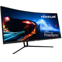 Nixeus EDG 34" Ultrawide 3440 x 1440 AMD Radeon FreeSync Certified 144Hz 1500R Curved Gaming Monitor with Tilt Only Stand (NX-EDG34S)