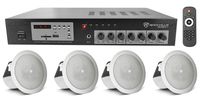 4 JBL 3" 15w 70v in-Ceiling Speakers+Bluetooth Receiver for Hotel/Office/Diner