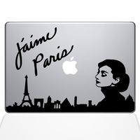 The Decal Guru 0042-MAC-11A-BLA Audrey Hepburn MacBook Decal Vinyl Sticker (Black, 11" MacBook Air)