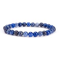 Cherry Tree Collection Gemstone Beaded Stretch Bracelet 6mm Round Beads | Small - 6" (Sodalite)