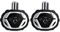2) BOSS MRWT69 6x9" 1100W 4-Way Waketower Boat Marine Speakers Waterproof Black