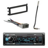 Kenwood in-Dash Stereo Receiver, Bluetooth, HD Radio, Pandora with Metra Dash Kit for Chry/Dodge/Jeep, Metra Chrysler Antenna Adapter Cable, Metra Radio Wiring Harness for Chrysler