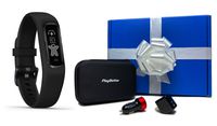 Garmin vivosmart 4 (Black/Midnight - Large) Beat Yesterday Gift Box Bundle | +PlayBetter USB Car/Wall Adapters & Protective Hard Case | Fitness Activity Tracker | Heart Rate