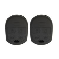 Keyless2Go New Silicone Cover Protective Cases for Remote Head Keys with FCC CWTWB1U793 - Black - (2 Pack)