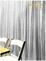ShinyBeauty Photo Booth Backdrop Best Choice-4FTx6FT-Silver Sequin Photobooth Backdrop for Weddings and Events, Wedding Decoration Fabric, Sparkle Curtain for Backdrop