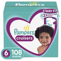 Diapers Size 6, 108 Count - Pampers Cruisers Disposable Baby Diapers, ONE MONTH SUPPLY