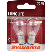 SYLVANIA - 7225 Long Life Miniature - Bulb, Ideal for Brake, Side Marker, and Tail Applications. (Contains 2 Bulbs)