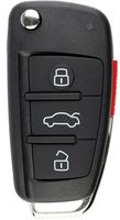 KeylessOption Keyless Entry Remote Control Car Uncut Ignition Key Fob Replacement for Audi MYT-4073A