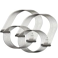 Anpatio 12pcs Mason Jar Hangers Hooks Stainless Steel Wire Handles Hanging Mason Ball Canning Jars Solar Light for Wedding Garden Porch Yard Patio Decoration Silver