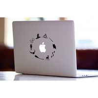 Harry Potter Macbook Laptop Vinyl Decal Sticker (Black)