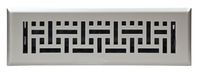 Accord Ventilation AMFRSNB210 Wicker Design Floor Register, Satin Nickel, 2" x 10"