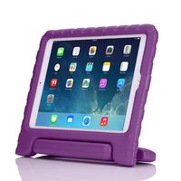 iPad Air 2 Case - Travellor Kids Light Weight Kido Series Multi Function Convertible Handle Kickstand Kids Friendly Protective Shockproof Cover with Stand & Handle for Apple iPad Air 2 (Purple)