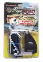 Rope Ratchet 10020 3/8" Rachet Straps Rachet Tie Down, with 8' Solid Braided Polypropylene Rope, 250 lbs Weight Capacity