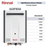 Rinnai V Series HE Tankless Hot Water Heater: Outdoor Installation (Renewed)