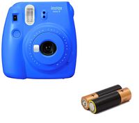 Fujifilm - Instax Mini 9 Instant Camera Product Bundles | Film Pack Options | Fujifilm Renewed (Mini 9 Camera Only, Cobalt Blue)