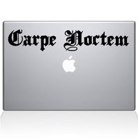 The Decal Guru 1033-MAC-13P-BLA Carpe Noctem Seize the Night Vinyl Sticker, 13" Macbook Pro (2015 & older), Black