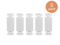 Tricom Quickport Decora Wall Plate Keystone Insert (5 Pack, Blank)