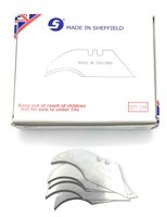 Jewel 100 X Heavy Duty Concave/Curved Blades Made In Sheffield England Stamped, Stanley Type