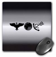 3dRose LLC 8 x 8 x 0.25 Inches Mouse Pad, EGA Ongray (mp_45109_1)