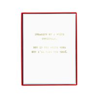 Graphique Xmas Rosé Mid-Sized Boxed Cards - 15 Gold Foil Embellished Holiday Cards with Funny Message on the Front, Includes Matching Envelopes and Storage Box, 4.25" x 5.5"
