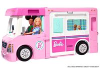 Barbie 3-in-1 DreamCamper Vehicle with Pool, Truck, Boat and 60 Accessories, Multi