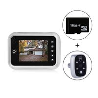 3.5" TFT LCD Screen Digital Doorbell Security Camera Door Peephole Viewer Door Camera Night Vision Wide Angle + Video Record+ Photo Shooting + Do Not Disturb(dnd) Function (With 1 free 16GB SD Card)