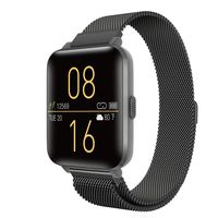 Kalakate Smart Watch, IP68 Swimming Waterproof Health Smartwatch for Men Women, Fitness Tracker with Step Sleep Heart Rate Monitor, Sport Watches for iOS Android Phones, Stainless Steel Band