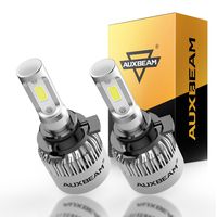 Auxbeam LED Headlights F-S2 Series 9006 HB4 HB4U LED Headlight Bulbs with 2 Pcs of Led Headlight Bulb Conversion Kits 72W 8000LM COB Led Chips Single Beam