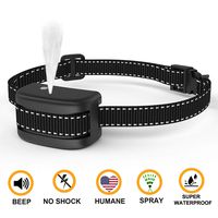 WWVVPET Spray Dog Bark Collar,[2019 Upgraded] Citronella Dog Training Collar (Not Included Citronella Spray),No Electric Shock Safe Harmless,Rechargeable Adjustable Waterproof Dogs (Black)