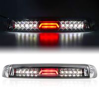 for 99-07 Chevrolet (Chevy) Silverado GMC Sierra 1500 2500 3500 HD Classic, LED Third 3rd Brake Light Reverse Light Rear Cargo Lamp High Mount Stop light Chrome Housing (Clear)