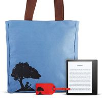 All-New Kindle Oasis Travel Bundle including Kindle Oasis 7" E-Reader (Champagne Gold, 32GB, Wifi, Special Offers), Kindle branded tote bag, Kindle branded luggage tags (2) - red