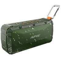 APIE Portable Wireless Outdoor Bluetooth Speaker IPX6 Waterproof Dual 10W Driversf, Enhanced Bass, Built in Mic,Water Resistant,Beach, Shower & Home