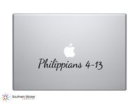 Philippians 4-13 Text Bible Verse Vinyl Car Sticker Silhouette Keypad Track Pad Decal Laptop Skin Ipad Macbook Window Truck Motorcycle