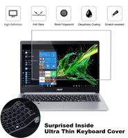 2 Pack Matte Anti-Glare Screen Protector for Acer Aspire E15 Laptop with Surprise Keyboard Skin, Help for Your Eyes Reduce Fatigue