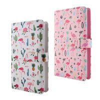 WarmHut Flamingo Instax Album Set, 2 PCS 96 Pockets Wallet PU Leather Photo Albums Compatible for Fujifilm Instax Mini 7S 8 8+ 9 25 26 90 Instant Camera Film,Polaroid Camera 3-inch Film(White & Pink)