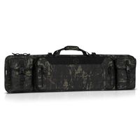Savior Equipment 46" Urban Warfare Multicam Black Tactical Double Carbine Long Rifle Bag Firearm Gun Case w/Removable Backpack Strap - 1000D Cordura Nylon Fabric, UTX Buckles, YKK Zippers