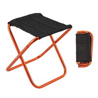 Gonex Folding Camping Stool, Lightweight & Portable Sturdy Chair for Picnic Camping Hiking Backpacking, Compact Traveling Foot Stool, Large Orange