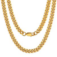 Good Durable Chain 6MM 18inch Stainless Steel Hip Hop Necklace Male