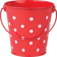 Teacher Created Resources Red Polka Dots Pail with Handle