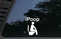 High Viz Inc iPoop - 3 3/4" x 5" die Cut Vinyl Decal for Cars, Trucks, Windows, Boats, Tool Boxes, etc NOT Printed!